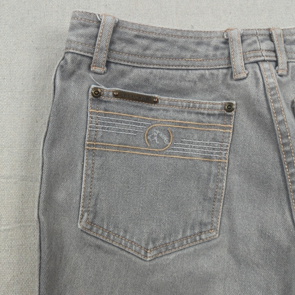 Vintage Jordache Jeans Womens 14 Gray Horse Head High Rise Mom Jean